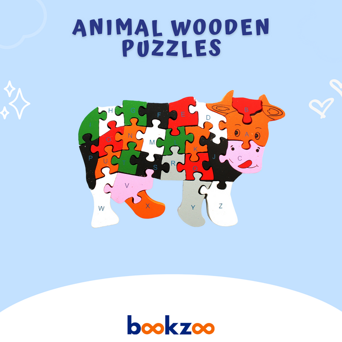 Wooden Animal Puzzle - Cow