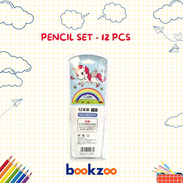 Pencil Set - Unicorn - 12 pieces