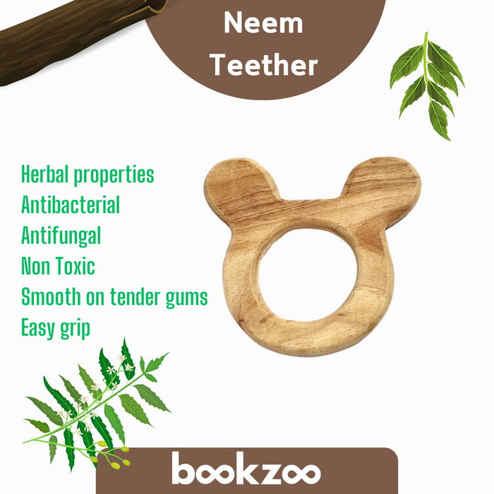 Neem Teether - Panda Face Shape