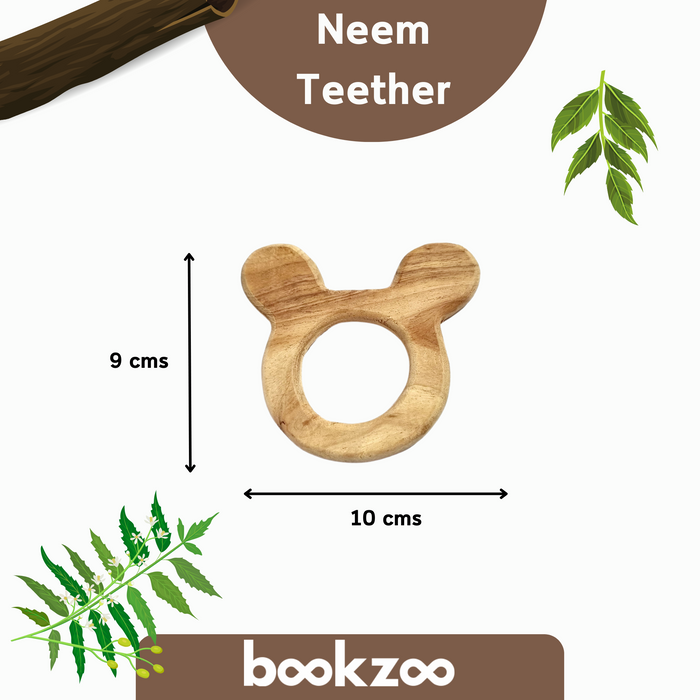 Neem Teether - Panda Face Shape