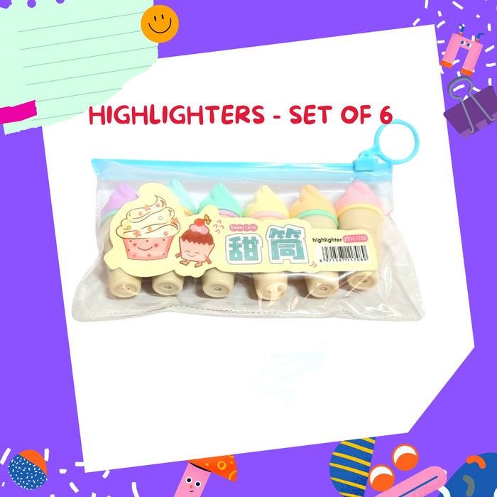 Highlighters - Softy - 6 pieces per set