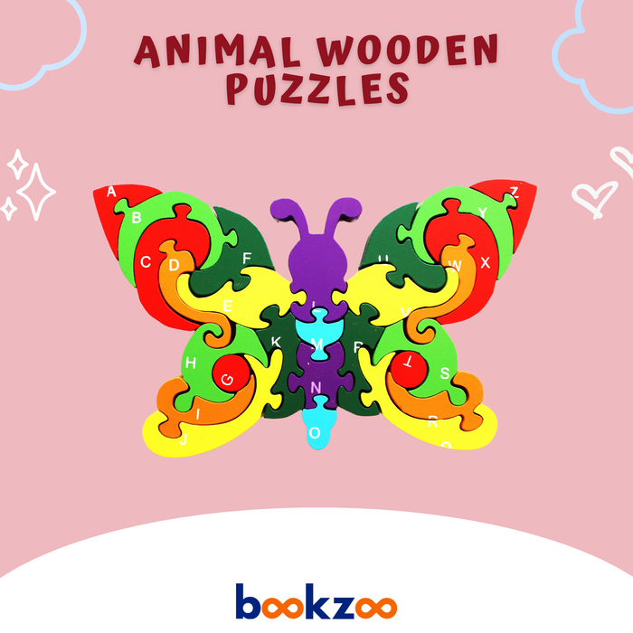 Wooden Animal Puzzle - Butterfly