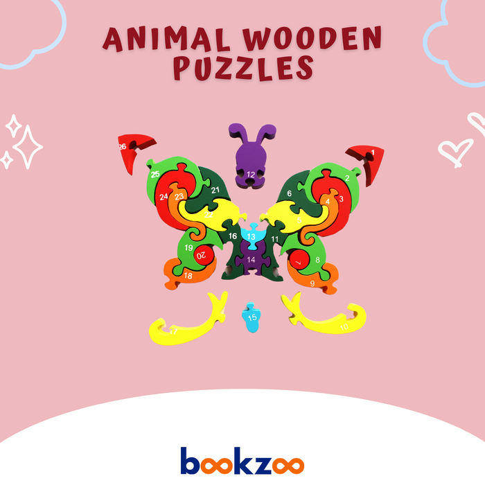 Wooden Animal Puzzle - Butterfly
