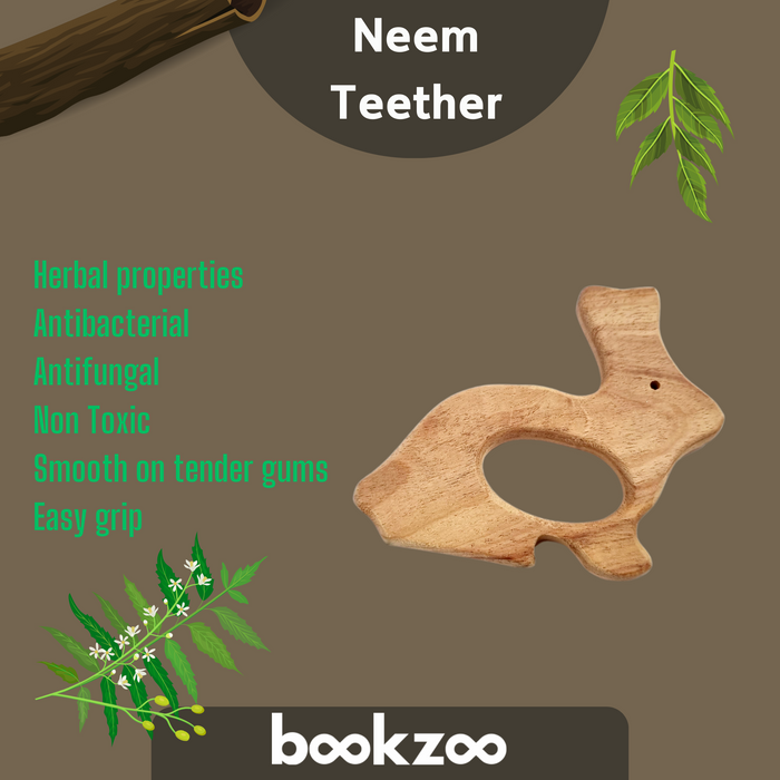 Neem Teether - Rabbit Shape