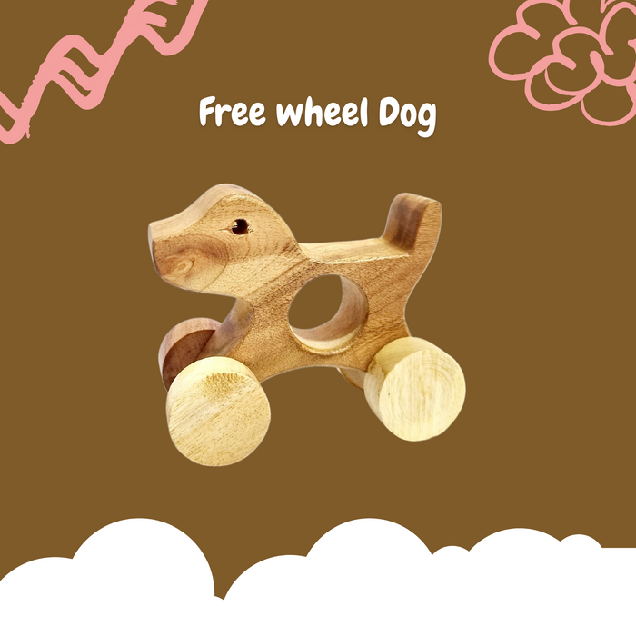 Wooden Rolling Dog