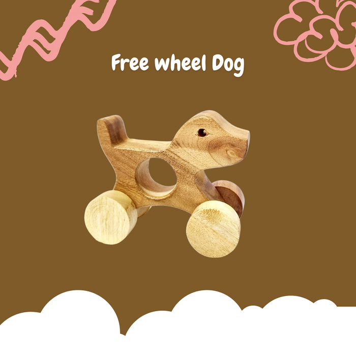 Wooden Rolling Dog