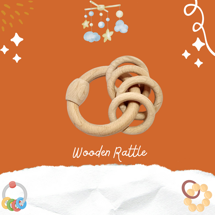 Wooden Rings Rattle Buy Double ring Rattle at Bookzoo.in
