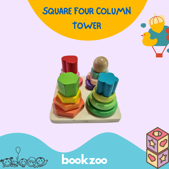 Square Four column tower