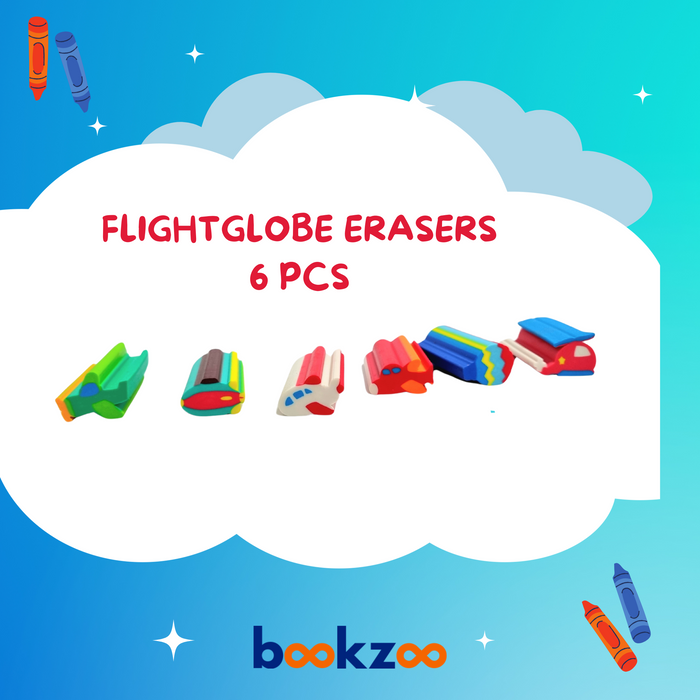 Erasers - Flightglobe - 6 pieces