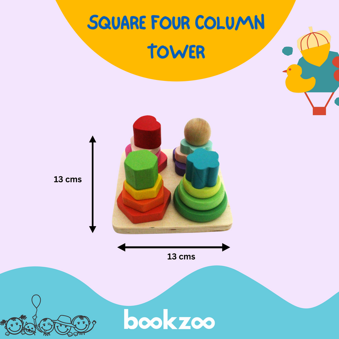 Square Four column tower
