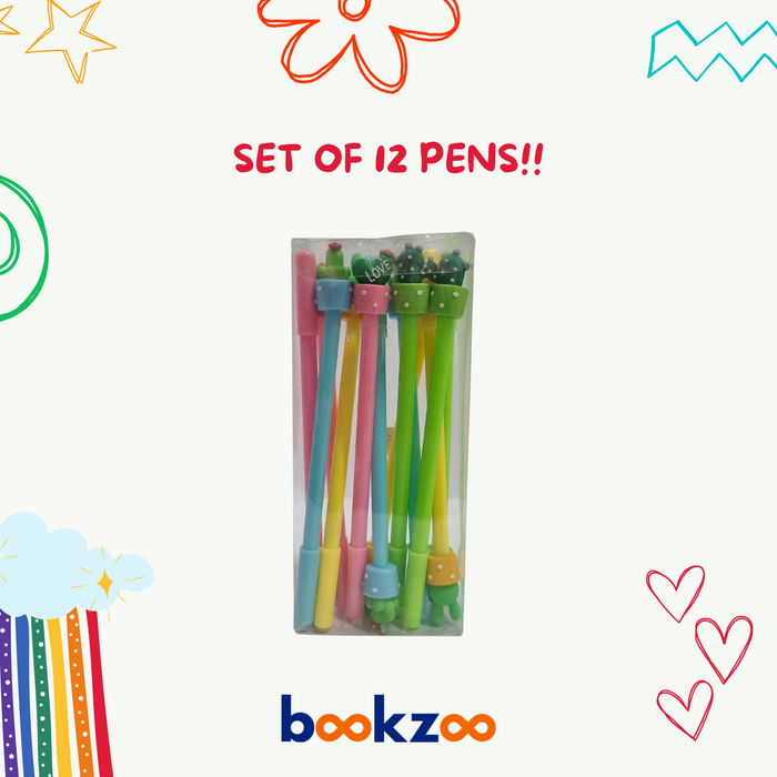 Gel pens - Cactus - 12 pens