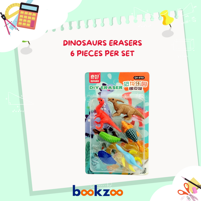 Erasers - Dinosaurs - 6 pieces