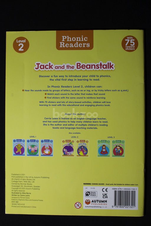 Phonic Readers Age 4-6 Level 2: Jack and the Beanstalk