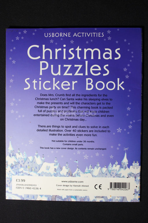 Christmas Puzzles Sticker Book