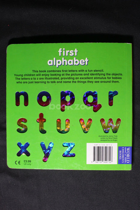 First alphabet : With stencil fun !