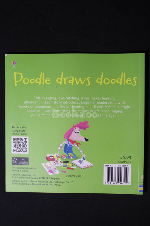 Usborne Phonics Readers Poodle Draws Doodles