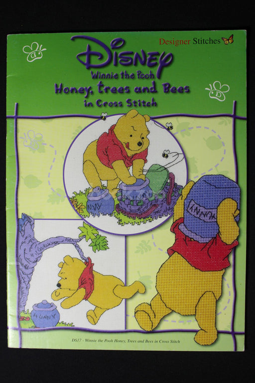 Winnie the pooh honey trees and bees in cross stitch 
