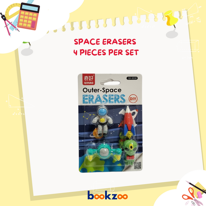 Erasers - Space - 4 pieces