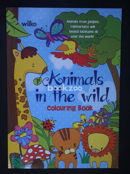 Animals in the wild colouring book