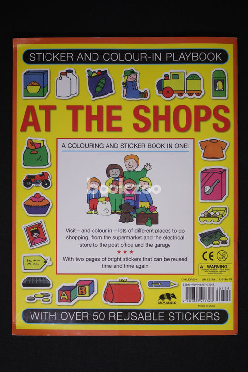 Sticker and Color-In Playbook: At the Shops: With Over 50 Reusable Stickers