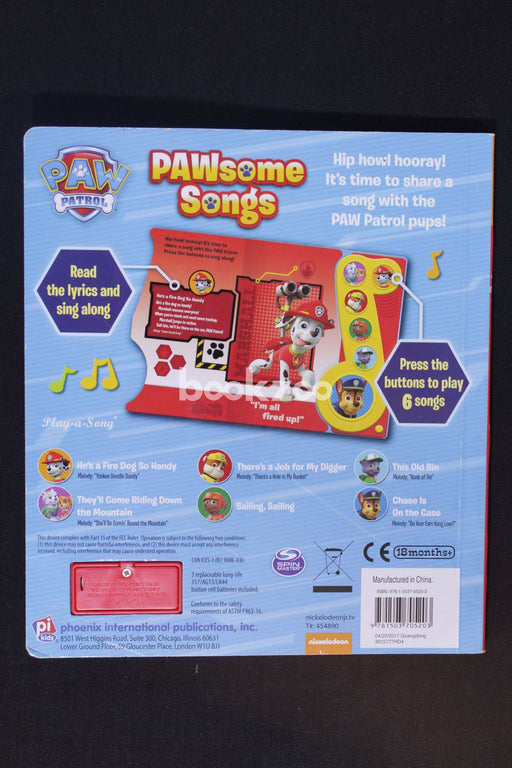 Nickelodeon Paw Patrol - Pawsome Songs Sound Book