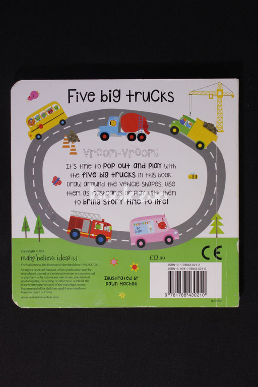 Five big trucks