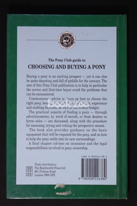 Choosing And Buying A Pony