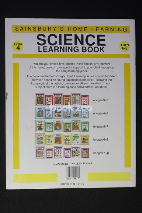 Sainsbury's home learning Science learning book