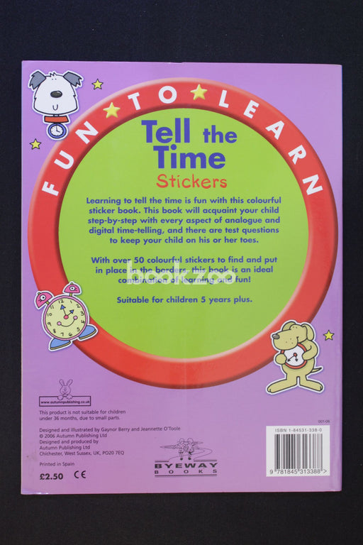 Tell the Time Stickers (Fun to Learn)