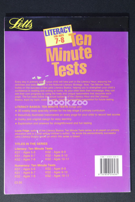 KS2 Ten Minute Tests: Literacy (ages 7-8): Age 7-8
