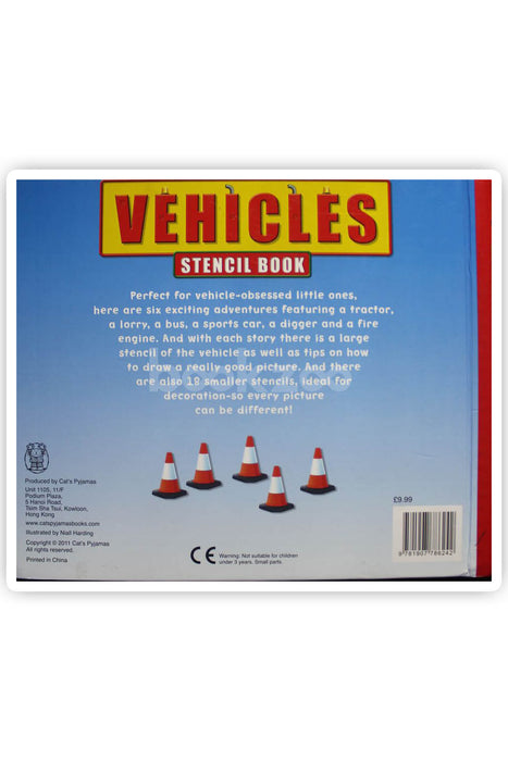 Vehicles stencil book