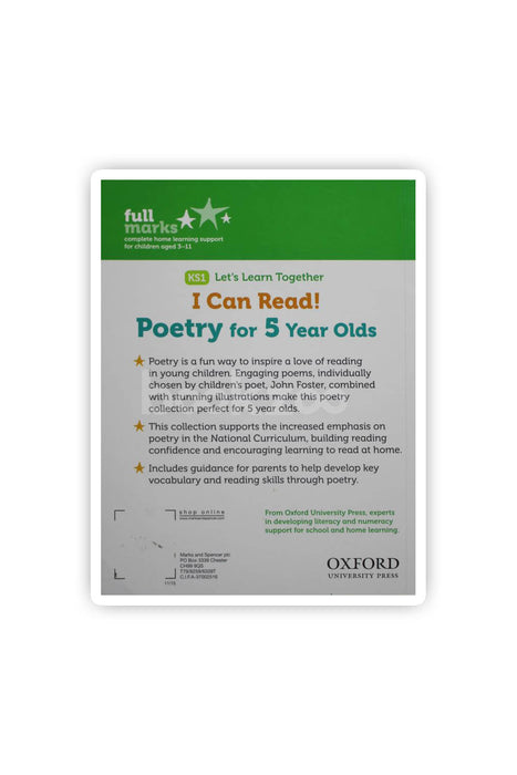 I Can Read! Poetry for 5 Year Olds