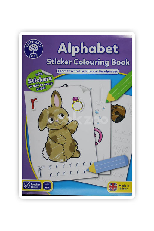 Alphabet sticker colouring book