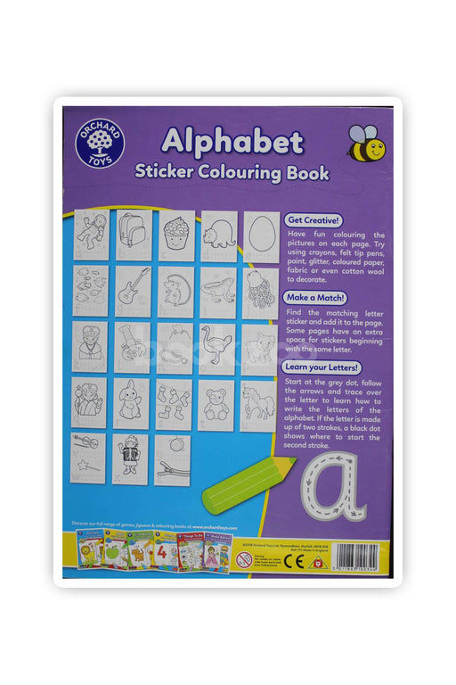 Alphabet sticker colouring book