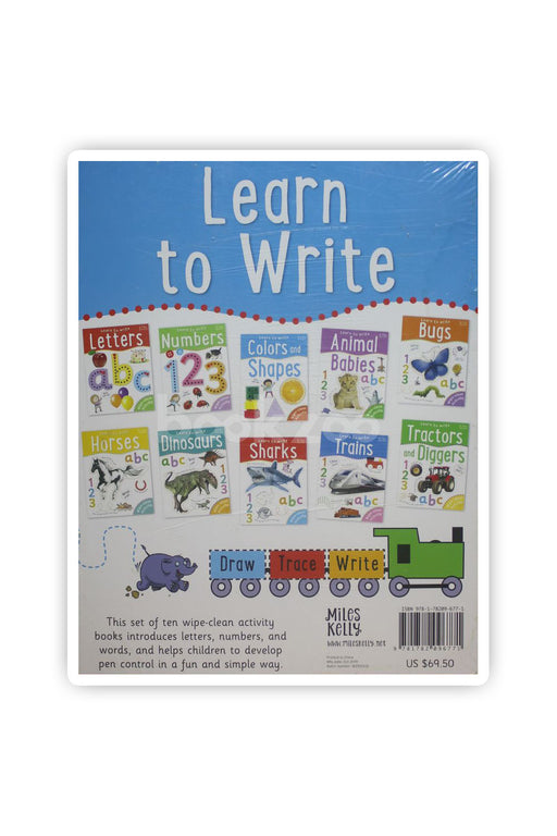 Learn to Write-Wipe and clean(set of 10 books)