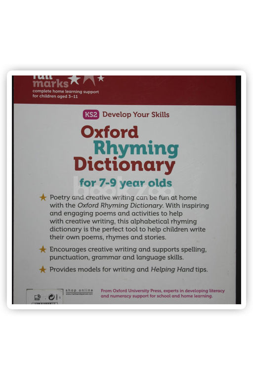 Oxford rhyming dictionary with creative writing toolkit