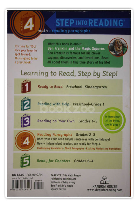 Step into reading-Ben Franklin and  the magic squares-Level 4