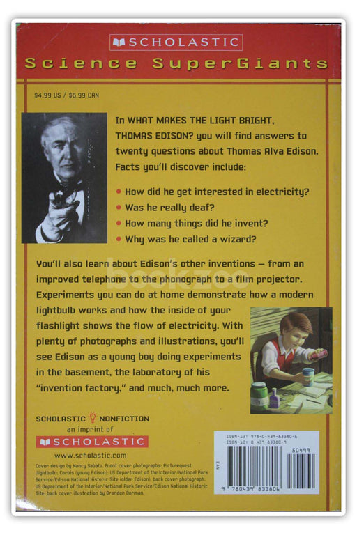 Scholastic Science Supergiants: What Makes the Light Bright, Thomas Edison?