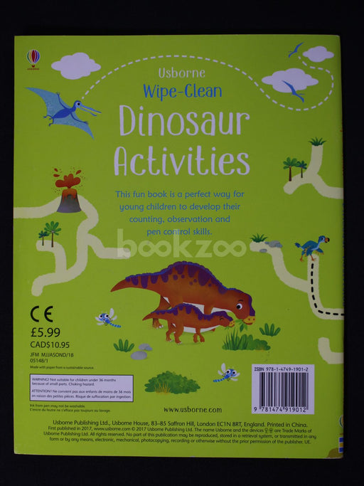 Usborne Wipe-Clean Dinosaur Activities