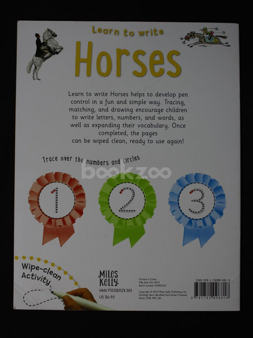 Horses Wipe-Clean Activity Book  - Learn To Write
